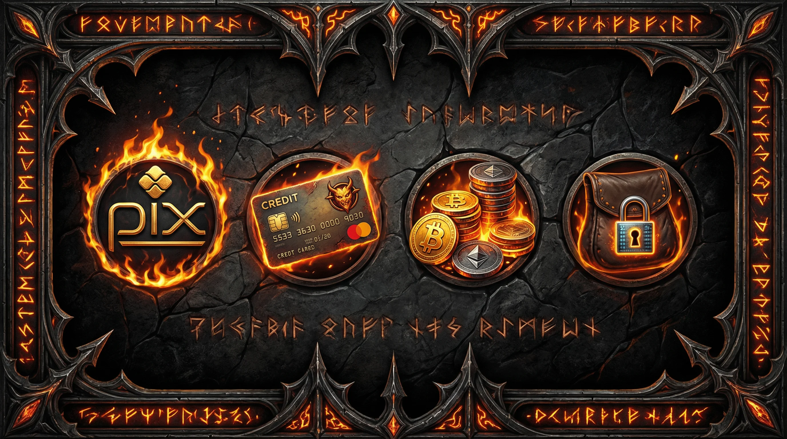 Métodos de pagamento do mgmbet incluindo PIX, cartões e criptomoedas